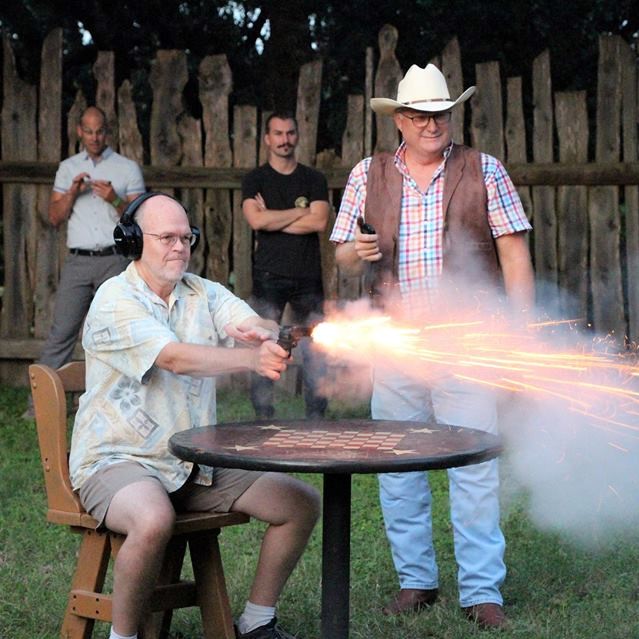 San Antonio Team Building Retreat Corporate Event Venue Enchanted Springs Ranch Six Gun Shooting